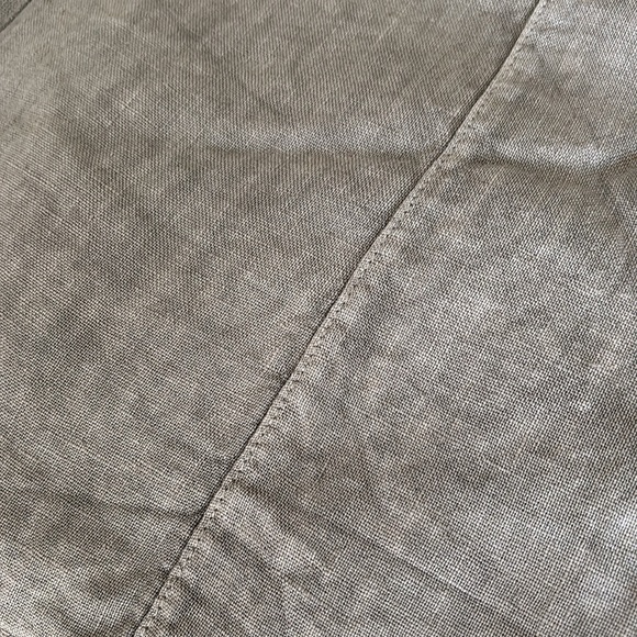 Cute Taupe Linen Skirt. - Picture 8 of 8